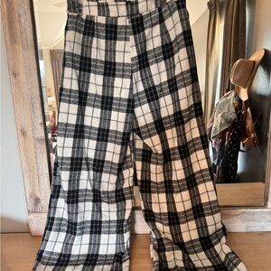 Cider Black and White Checkered Trousers